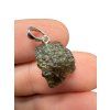 Silber Moldavit Anhänger 1,2g