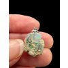 Silver precious opal pendant