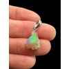 Silver precious opal pendant