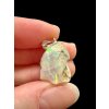 Silver precious opal pendant