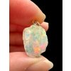 Silver precious opal pendant