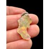 Silver precious opal pendant