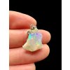 Silver precious opal pendant