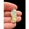Silver precious opal pendant
