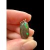 Silver faceted precious opal pendant