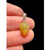 Silver faceted precious opal pendant