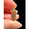 Silver faceted precious opal pendant