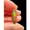 Silver faceted precious opal pendant