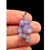 Silver grape chalcedony pendant
