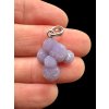 Silver grape chalcedony pendant