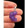 Silver grape chalcedony pendant