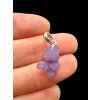 Silver grape chalcedony pendant