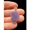 Silver grape chalcedony pendant