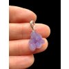 Silver grape chalcedony pendant