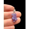Silver grape chalcedony pendant