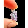 Silver grape chalcedony pendant