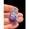 Silver grape chalcedony pendant