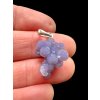 Silver grape chalcedony pendant