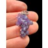 Silver grape chalcedony pendant