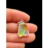 Silver precious opal pendant