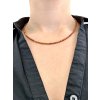 Garnet-hessonite necklace 45 cm (3mm)
