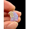 Silver precious opal pendant