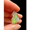 Silver precious opal pendant