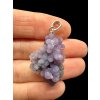 Silver grape chalcedony pendant