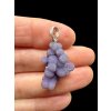 Silver grape chalcedony pendant