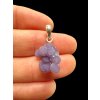 Silver grape chalcedony pendant