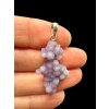 Silver grape chalcedony pendant