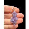 Silver grape chalcedony pendant