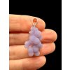 Silver grape chalcedony pendant