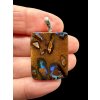 Silver pendant from Australian boulder opal