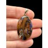 Silver pendant from Australian boulder opal