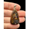 Silver pendant from Australian boulder opal