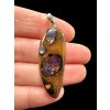 Silver pendant from Australian boulder opal