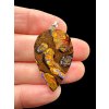 Silver pendant from Australian boulder opal