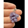 Silver grape chalcedony pendant