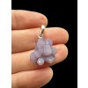 Silver grape chalcedony pendant