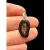 Silver pendant from Tabasco Agate Geode