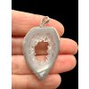 Silver pendant made from feather agate