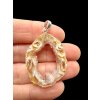 Silver pendant made from feather agate