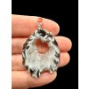 Silver pendant made from feather agate