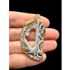 Silver pendant made from feather agate