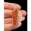Silver pendant from agate