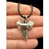 Shark Tooth-Shaped Pendant with Cord