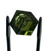 Unique cut moldavite cube with a bubble 17,5ct