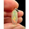 Silver faceted precious opal pendant