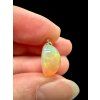 Silver faceted precious opal pendant